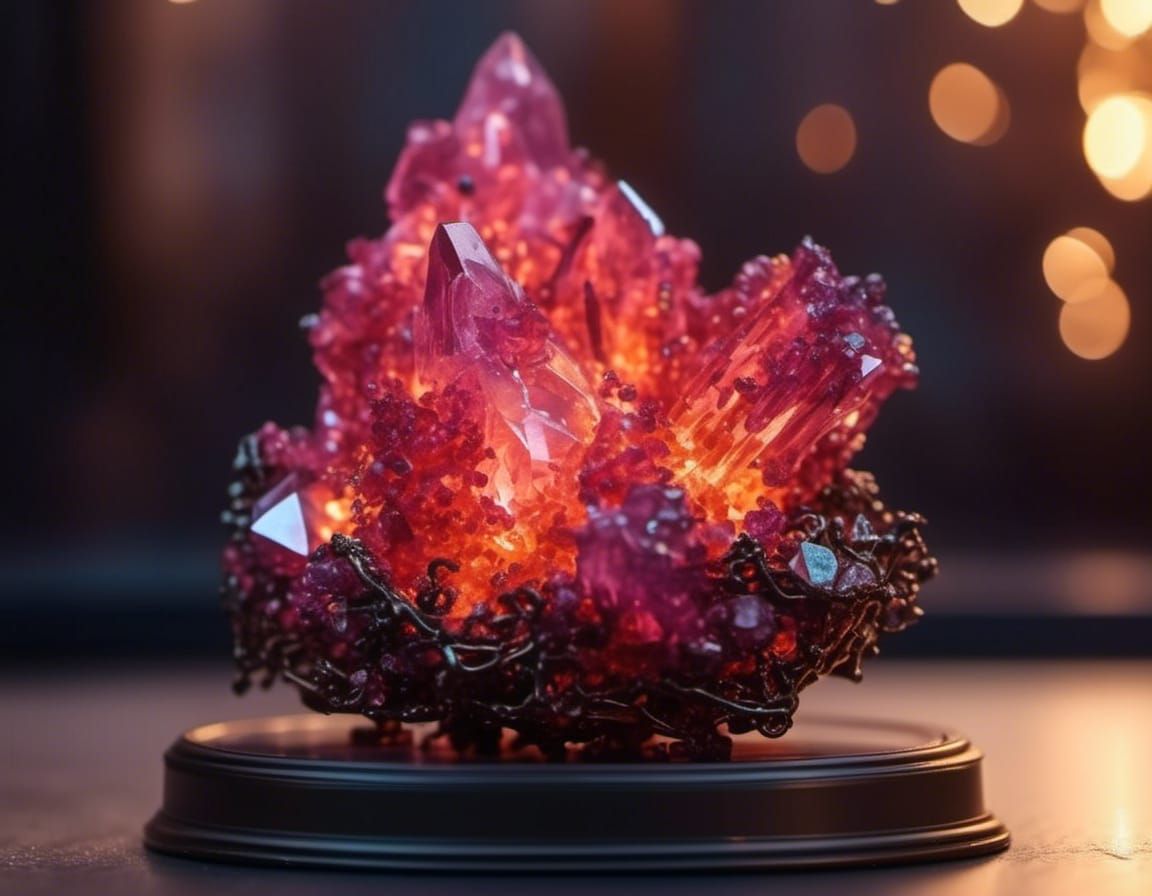 Bioluminescent Flames Hidden in Crystal Cluster