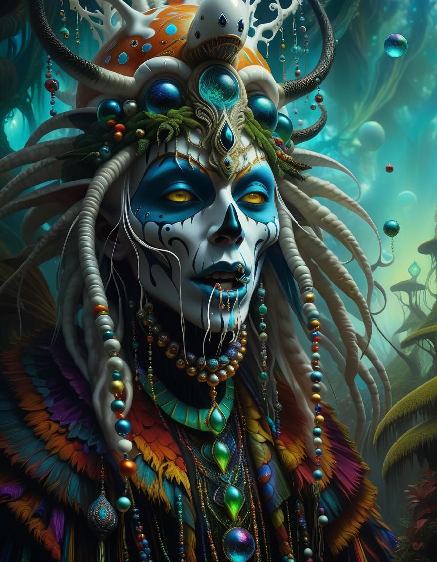 Surreal Shaman Dreamscape in Digital Oil Painting