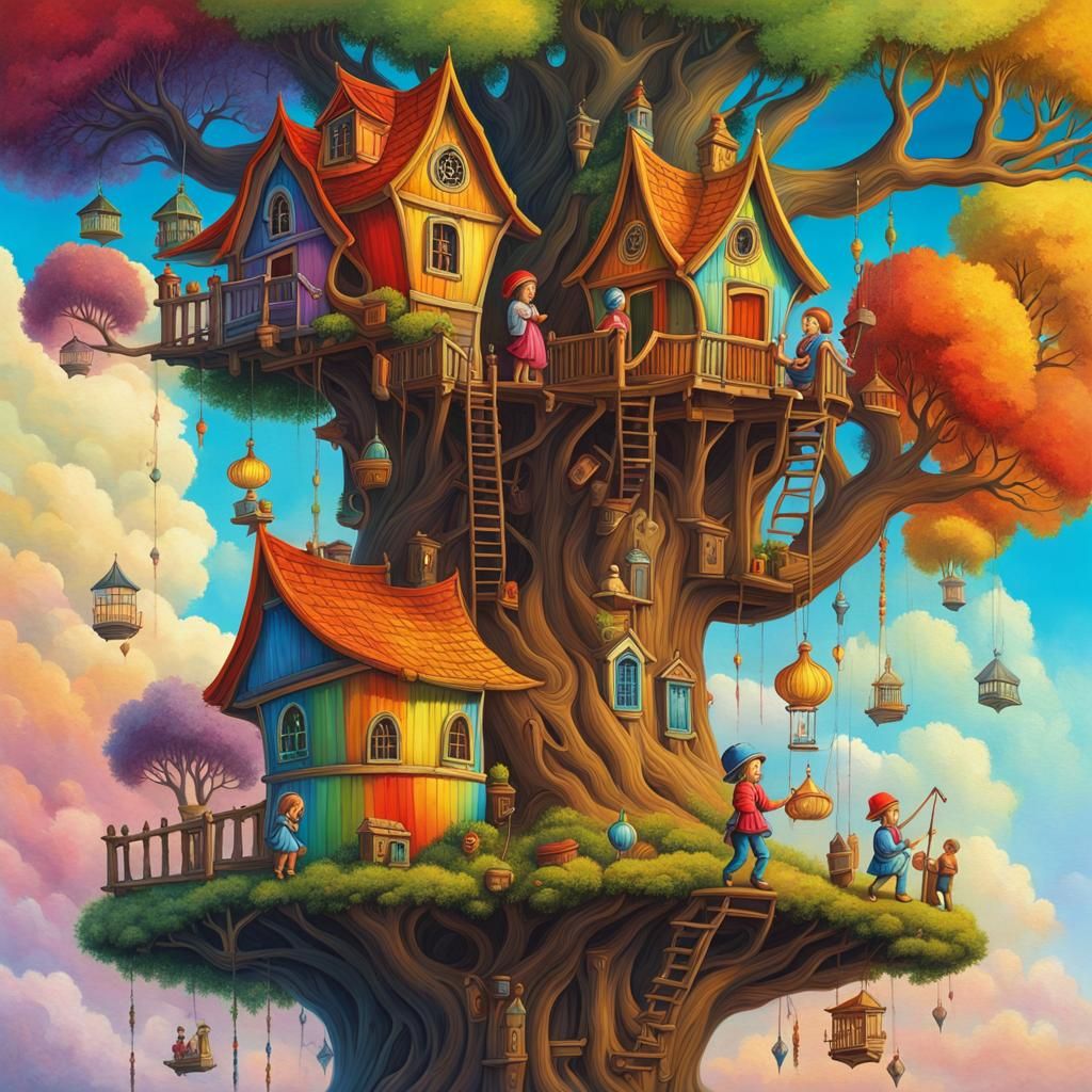 5 Pictures (0): The children are happy. In fantasies, you also live in a tree house.