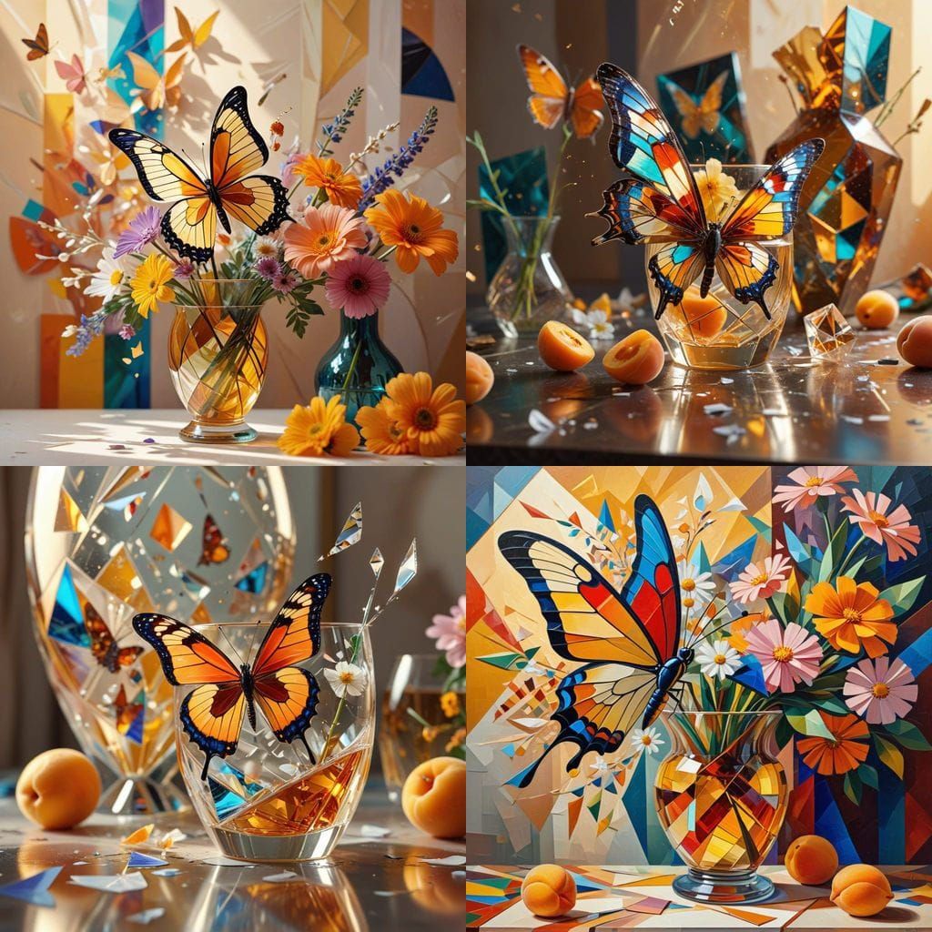 Butterfly's Dilemma: Abstract Flight Between Flowers and Jui...