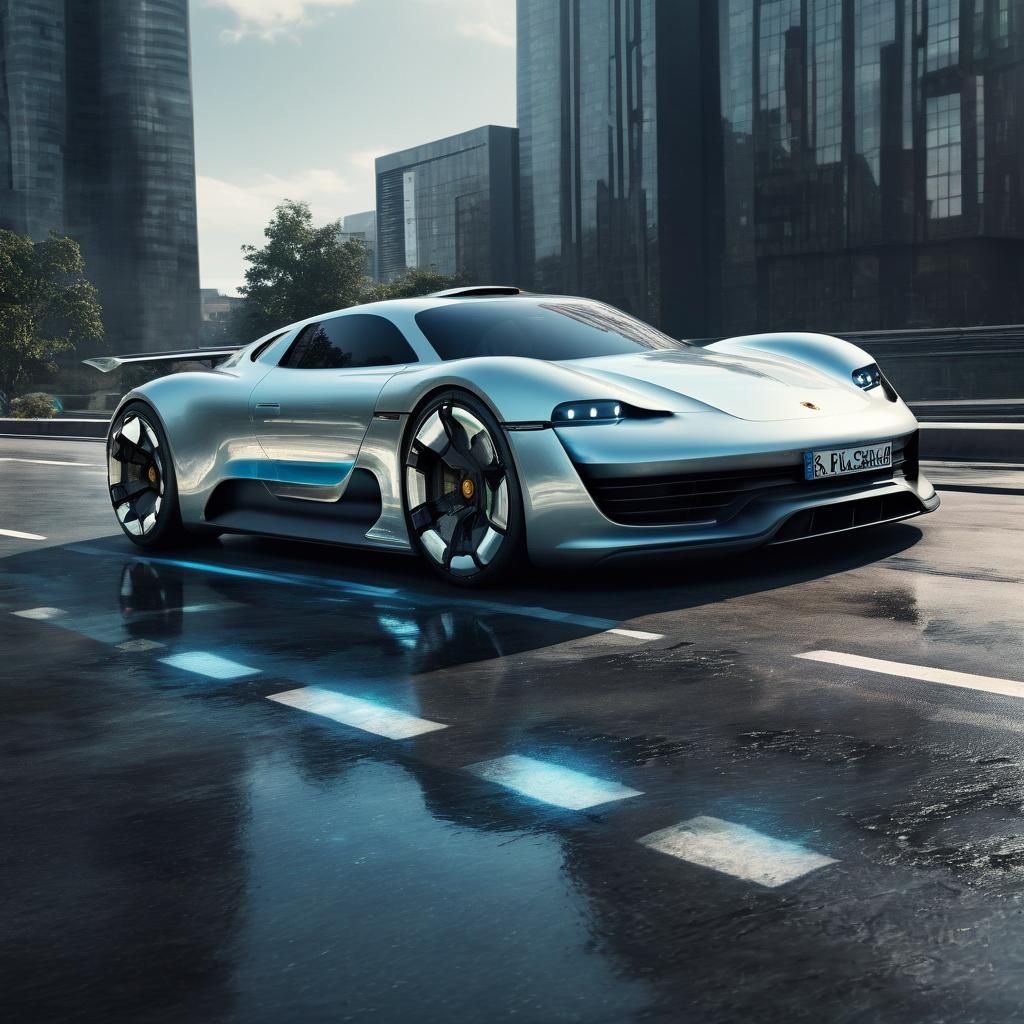 Futuristic Porsche Concept Car Design