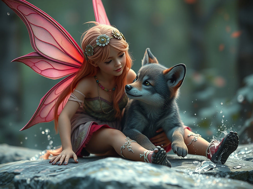 Enchanted Forest Encounter in Fantasy Concept Art