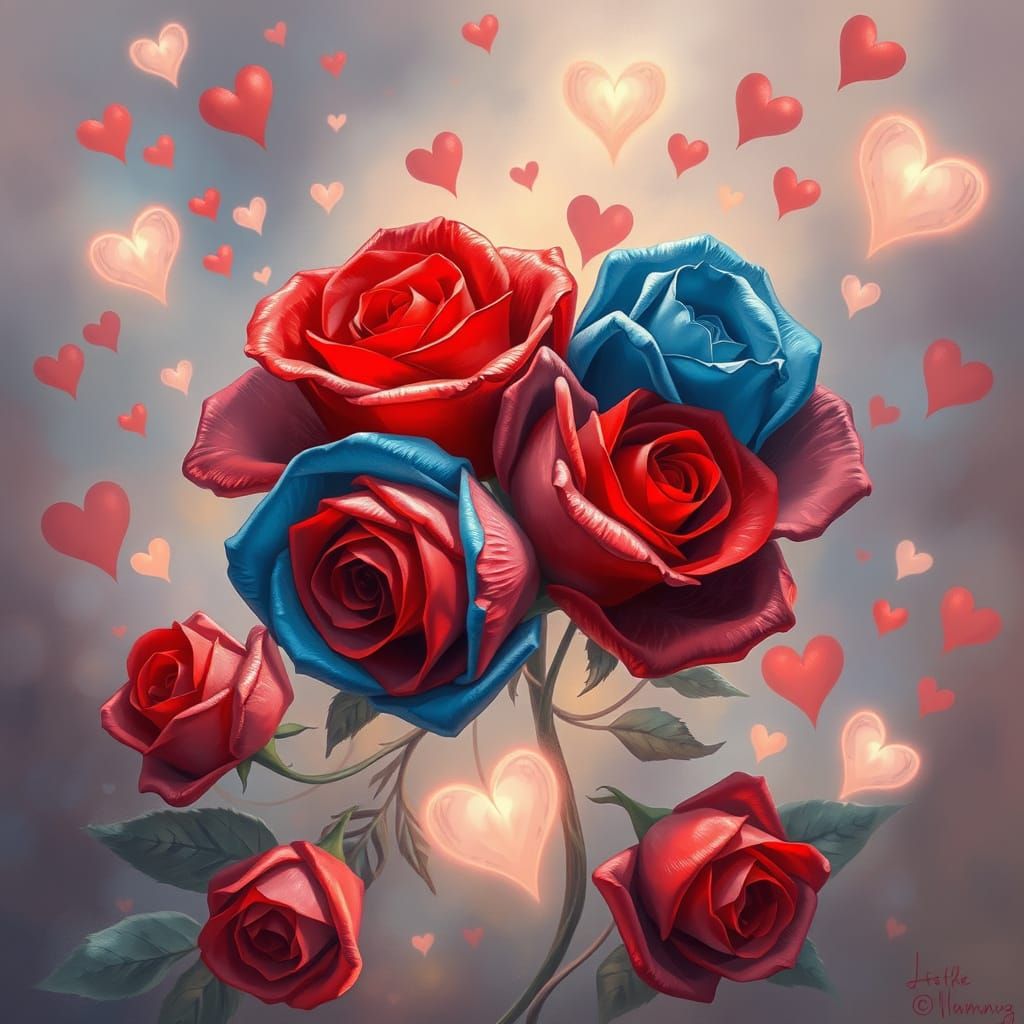 Romantic Roses in Whimsical Dance