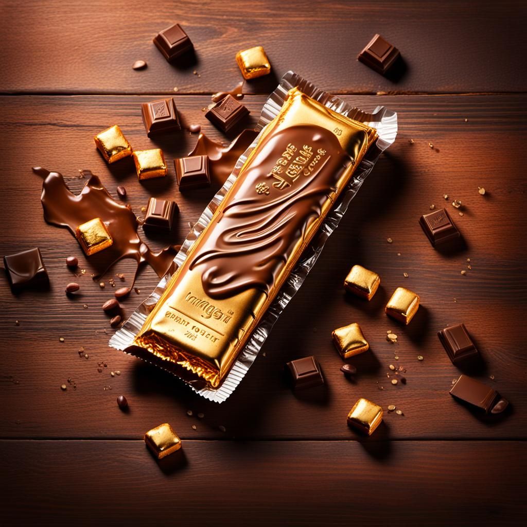 Hyper-Realistic Chocolate Bar Still Life in 8K