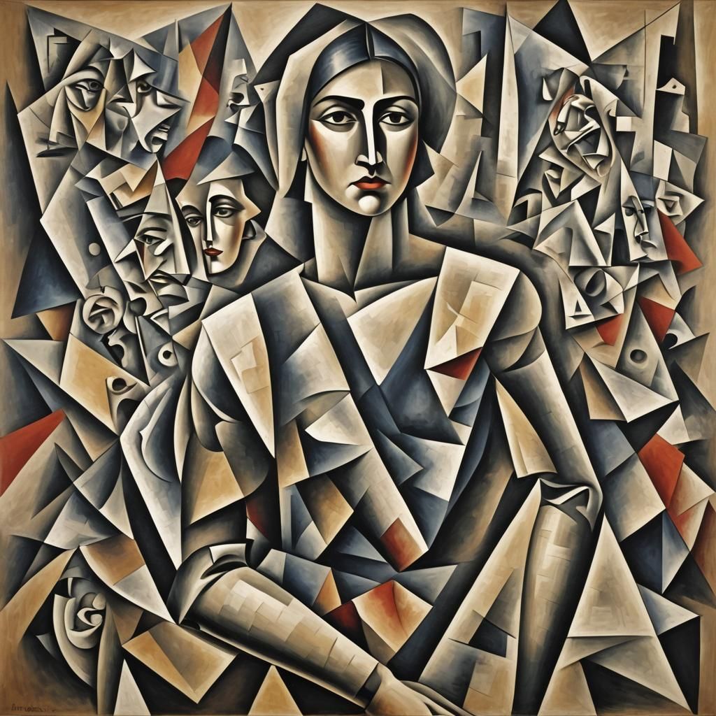 Cubist Death Scene in Euclidean Geometry