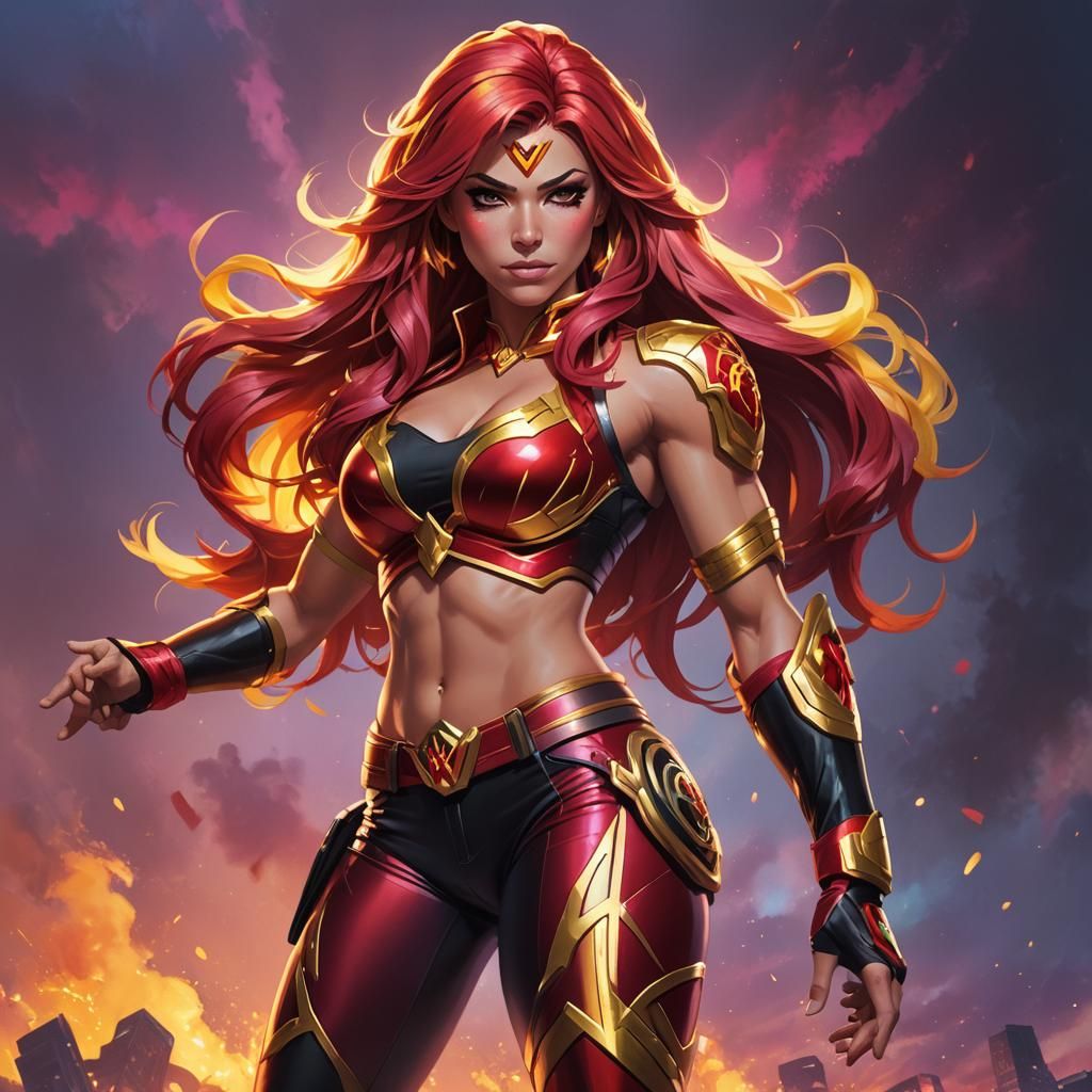 Sunset Shimmer as WWE Fighter Concept Art