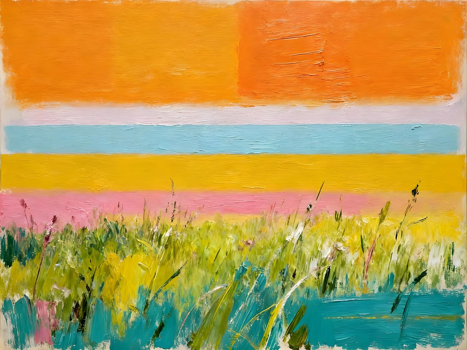 Abstract Meadow in Colorfield Style
