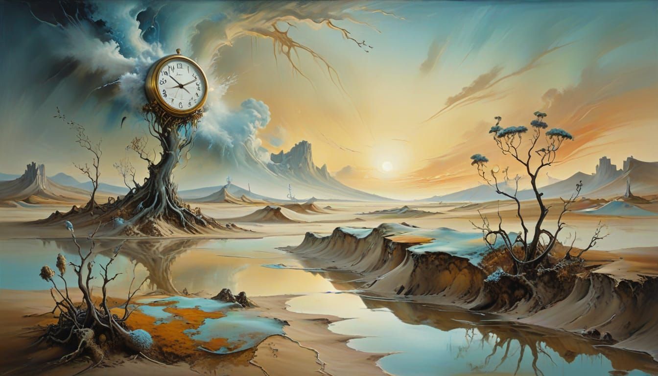 Ethereal Timeless Odyssey in Soft Oil Brushstrokes