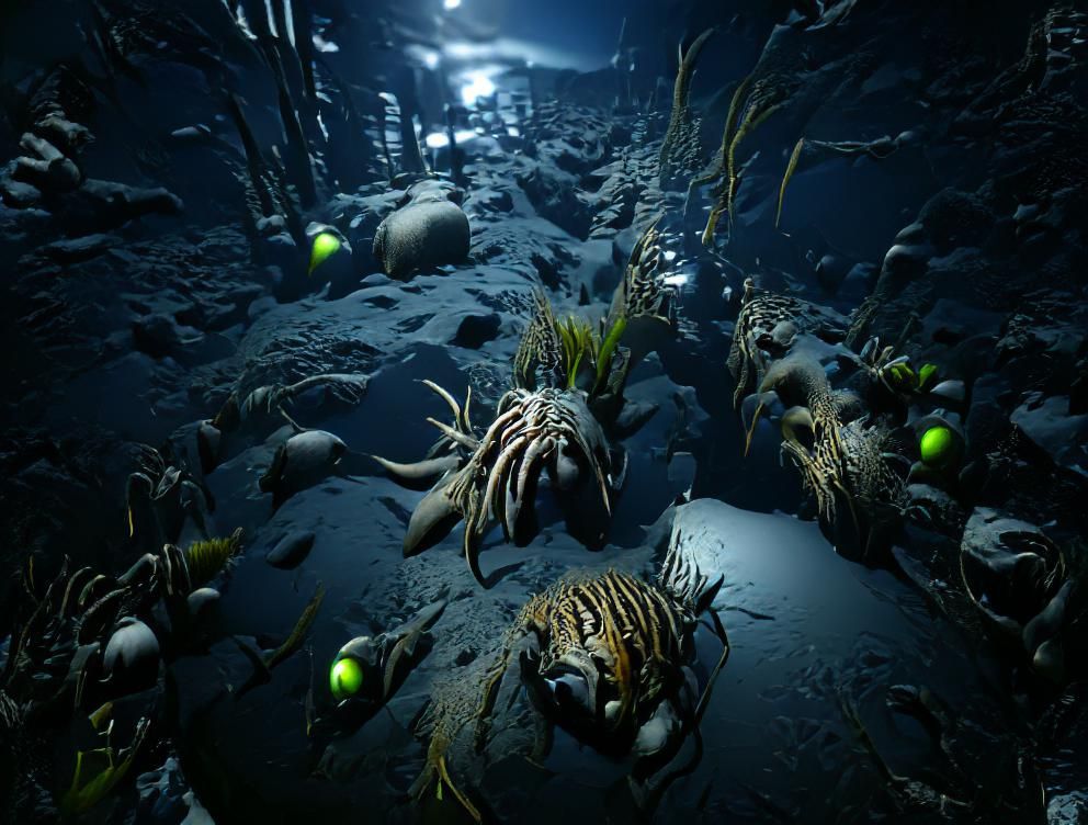 Deep Sea Trench Wildlife in 8K 3D Unreal Engine