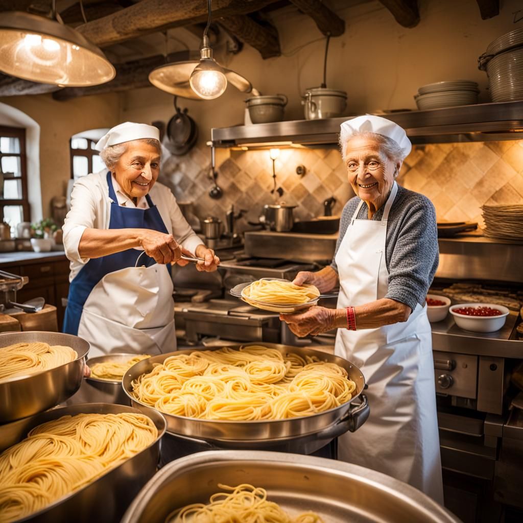 Italian Nonna's Kitchen: A Heartwarming Culinary Scene