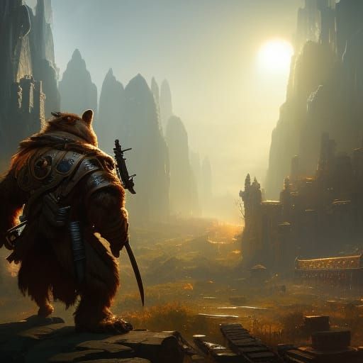Bugbear Artificer in Dark Fantasy Concept Art