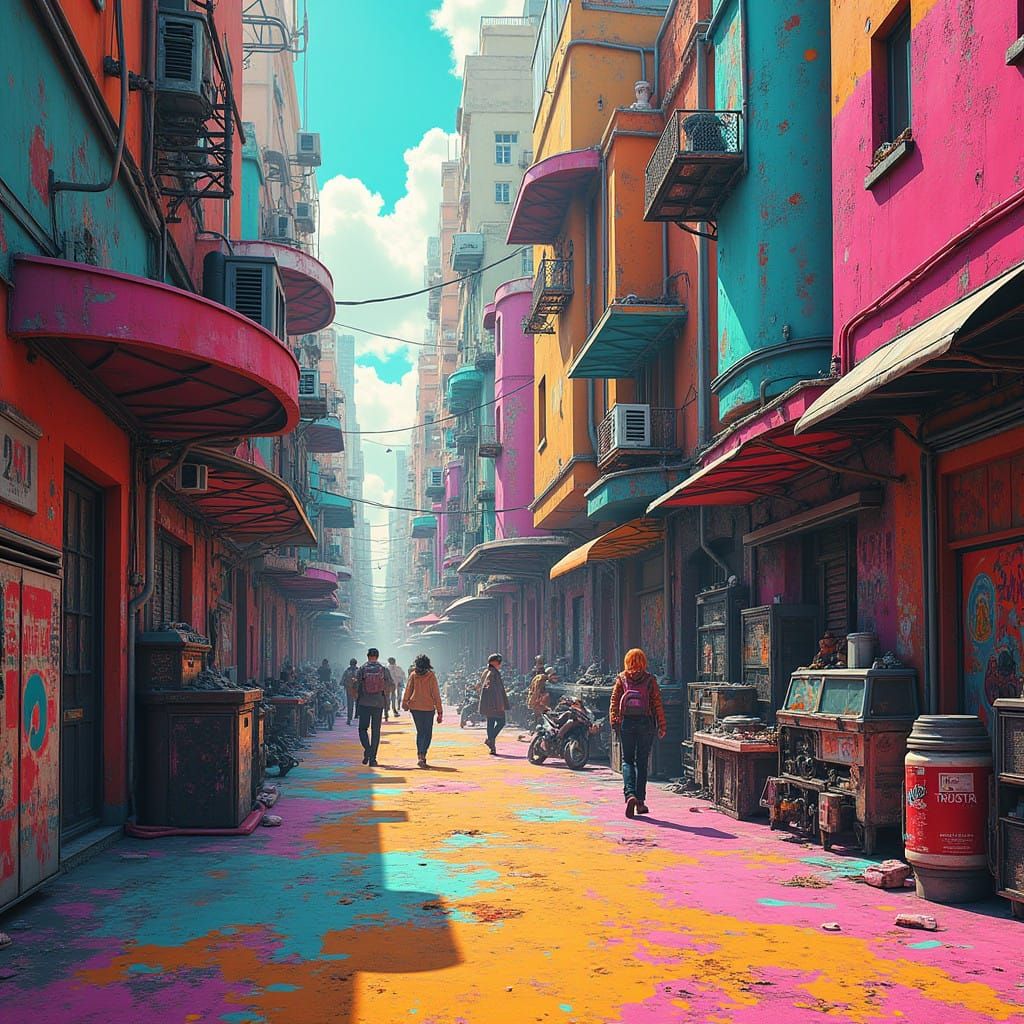 Solarpunk Metropolis of Vibrant Magic and Futuristic Tech