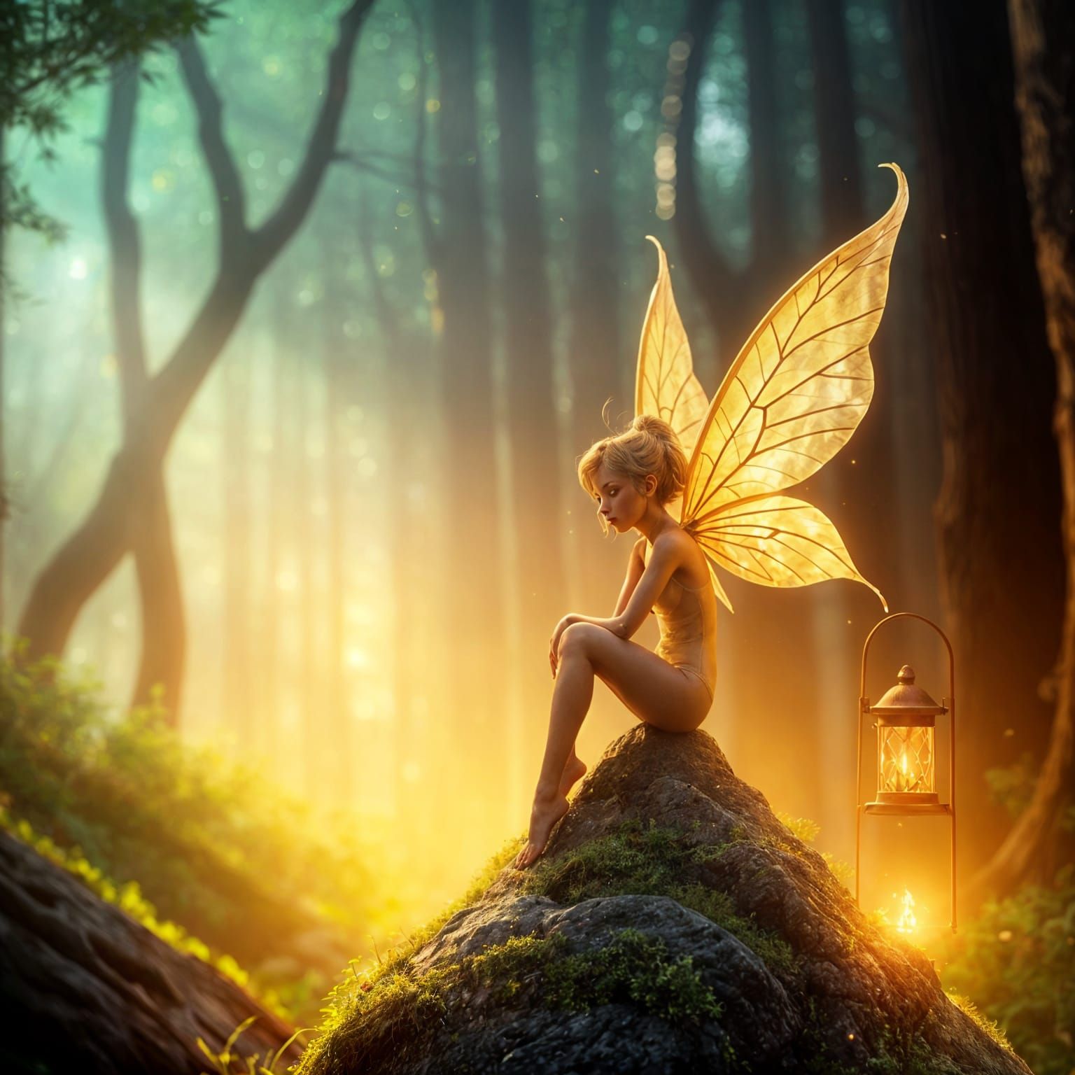 Enchanted Fairy in Golden Twilight