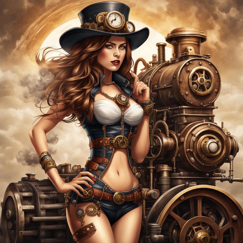 Steampunk Bikini Model