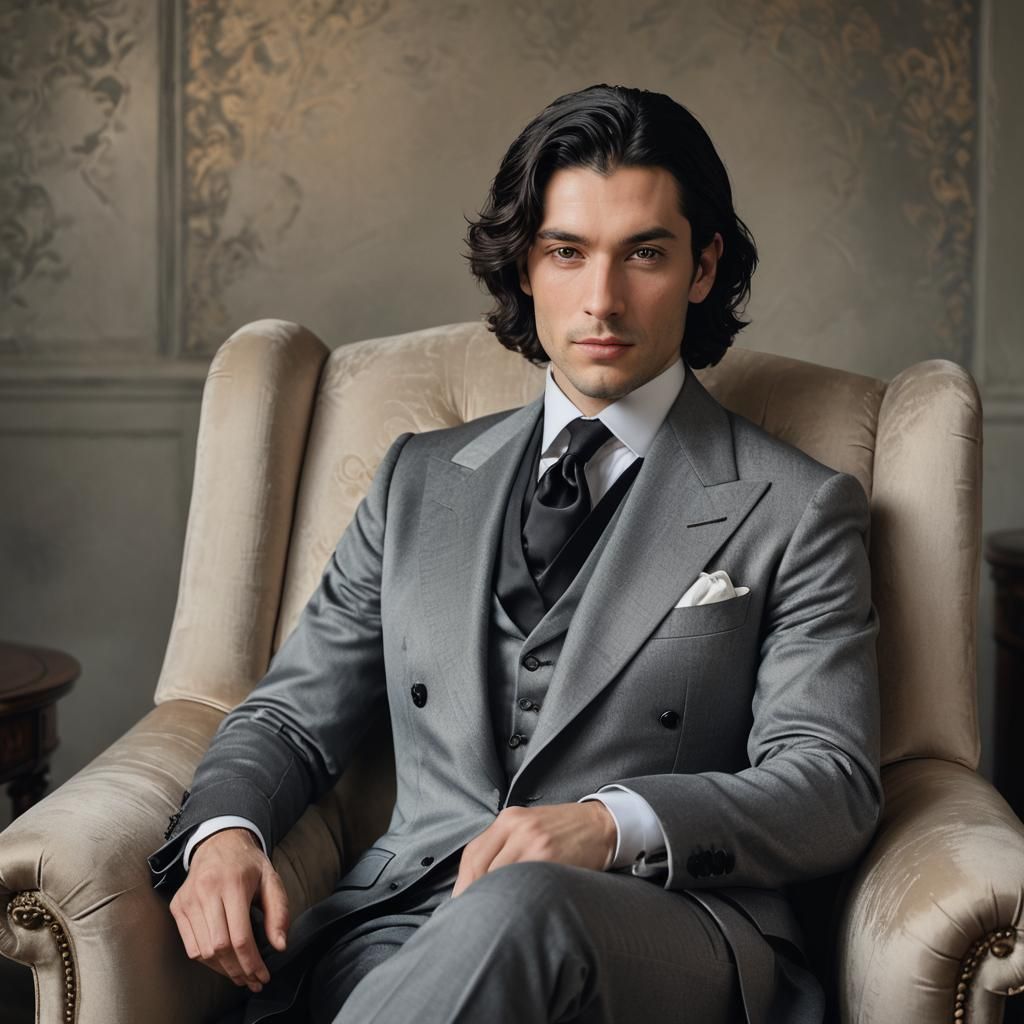 Victorian Lord Portrait in Rembrandt Lighting Style