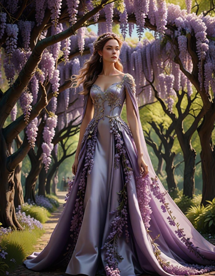Elegant Wisteria Couture Fantasy