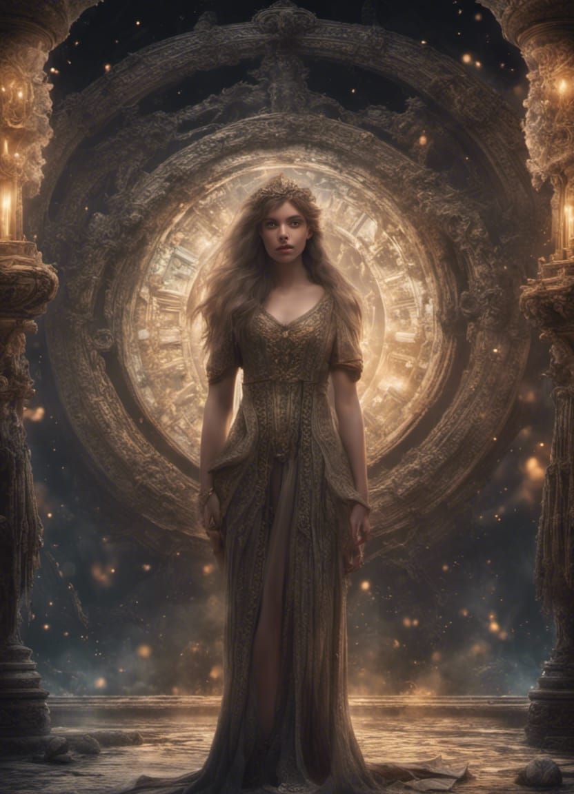 Cinematic Digital Painting of Rhiannon Ringing Bell