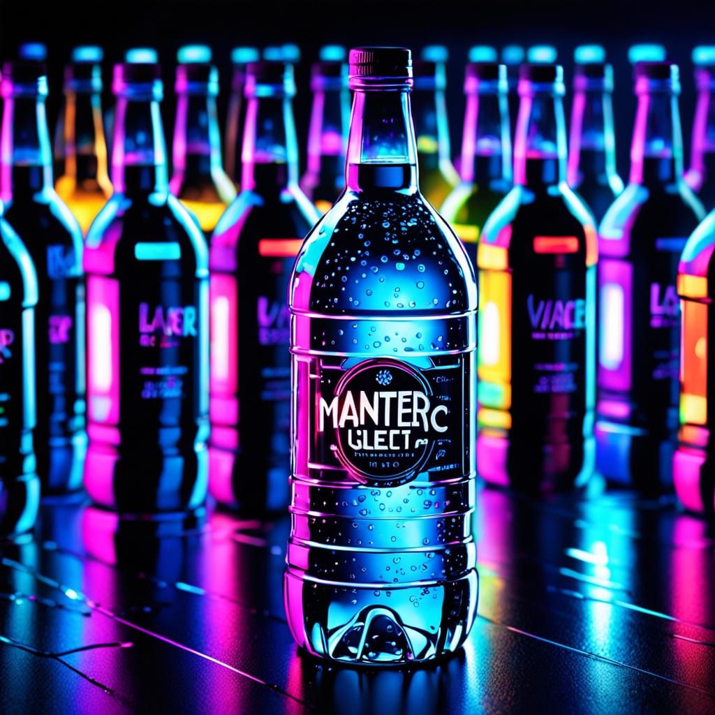 Water Bottle with a Laser Light Show