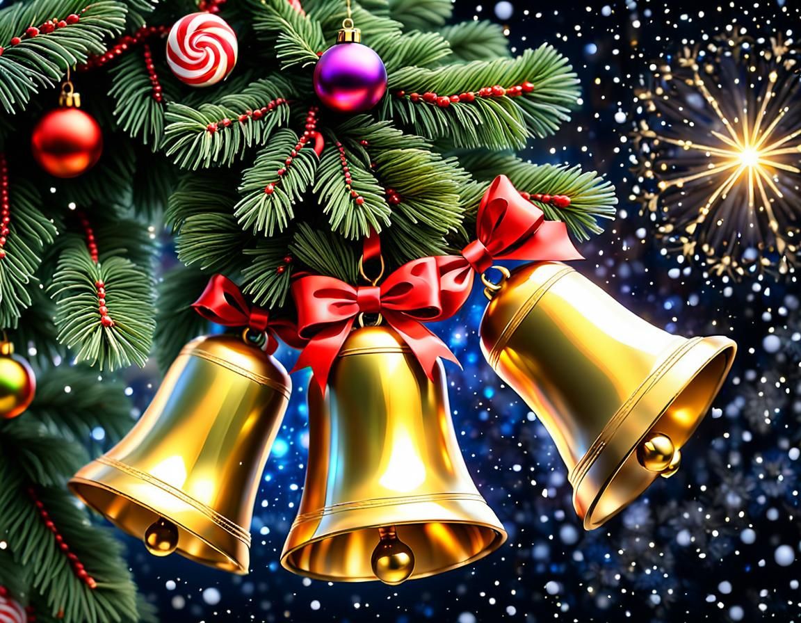 Christmas Bells Reflect Rainforest Fantasy