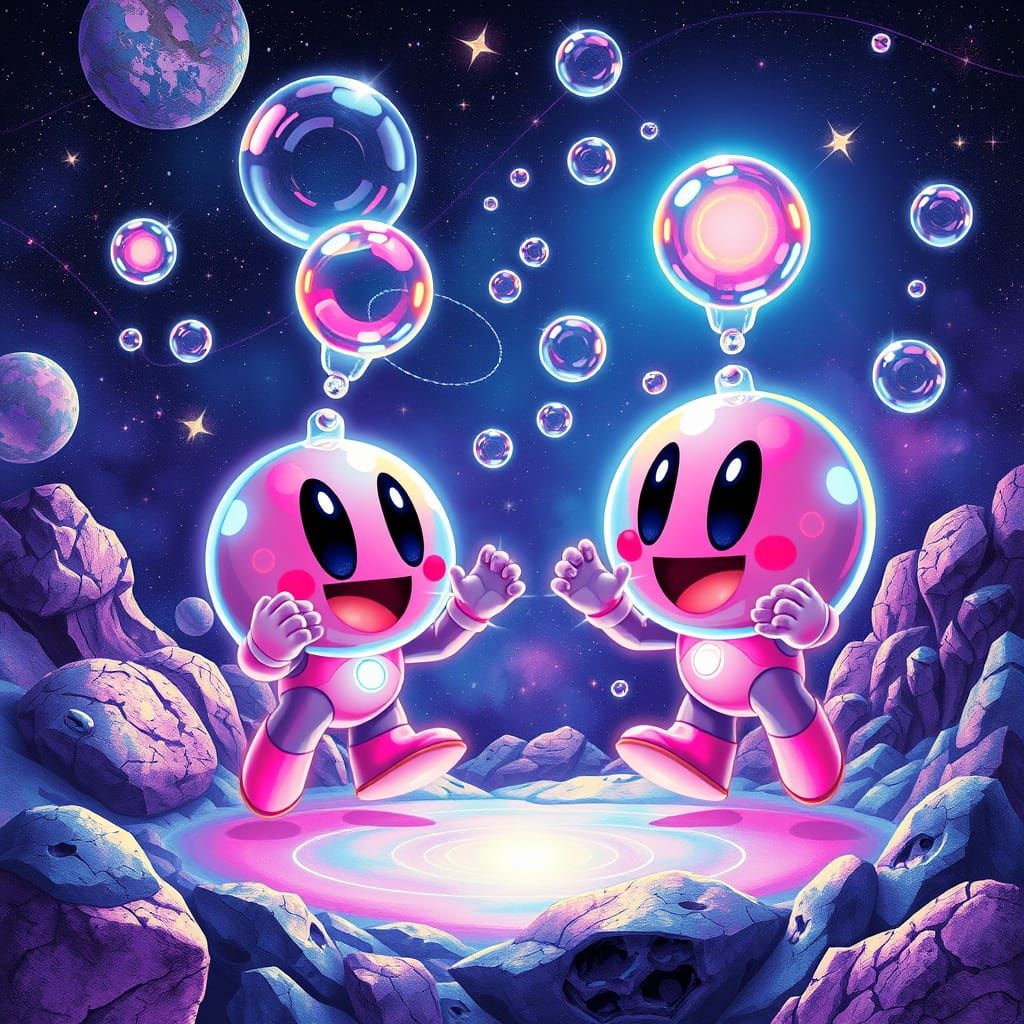 Bub and Bob in a Cosmic Holographic Illustration