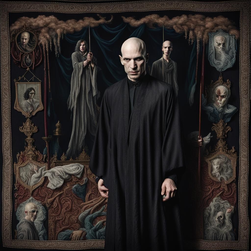 Voldemort Embroidery Art in Dark Ambiance