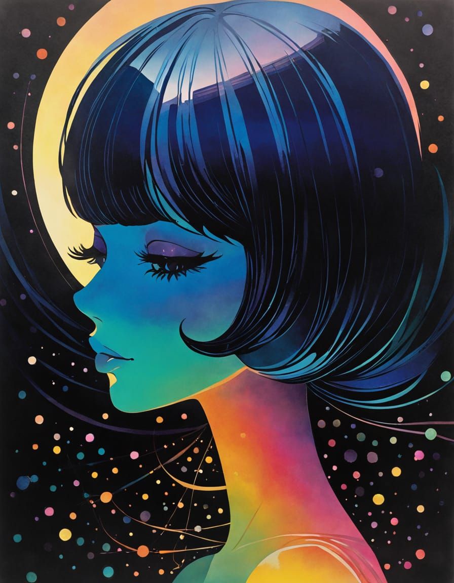 sketchy lines, tintype, long shadows