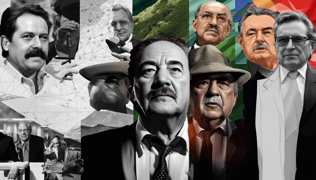 Mexican Politicians Collage: Abstract Digital Art