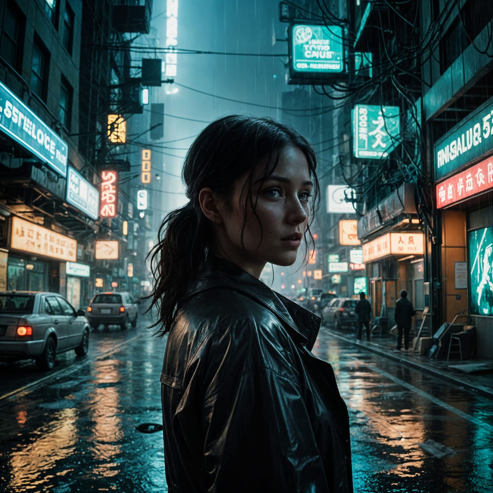 Cyberpunk Portal to Alien Forest Film Still