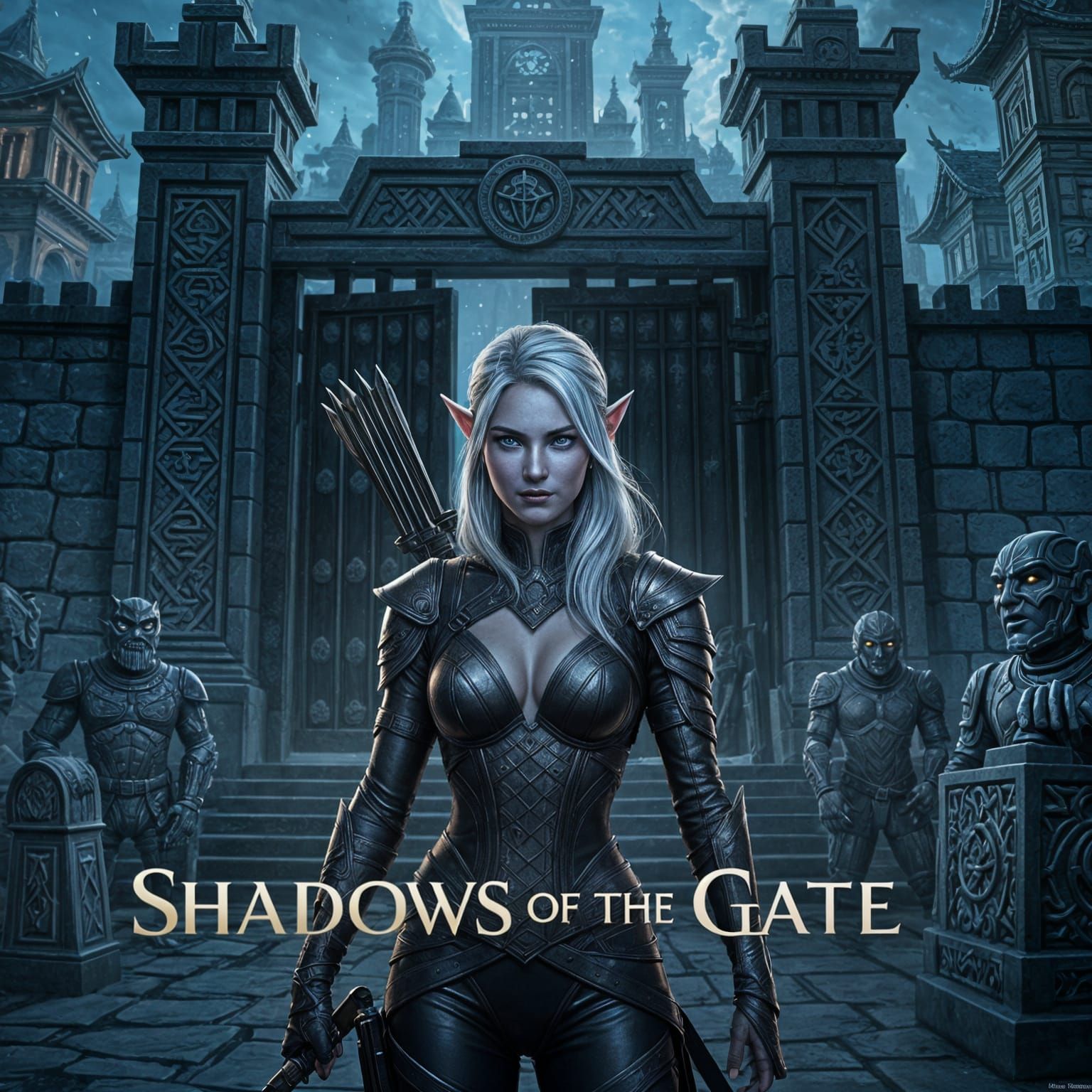 Shadows of the Gate: Fantasy Video Game Cover Art