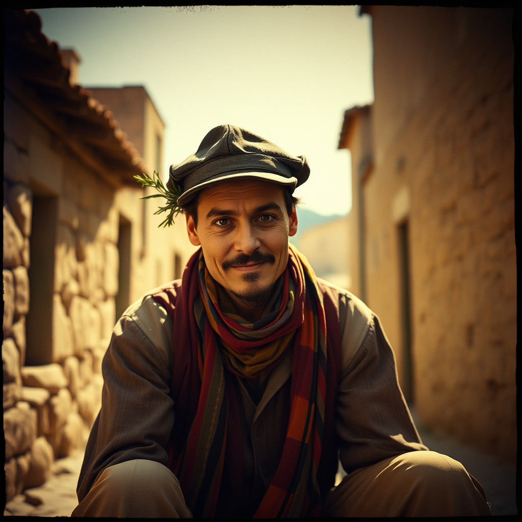 Zé Povinho strikes iconic pose in Portugal, film still