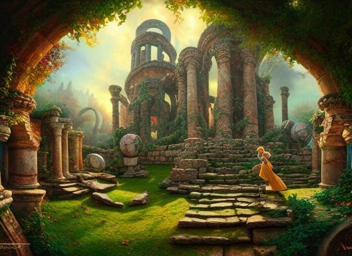 "Tessa's Escape From Alice's Wonderland Ruins"