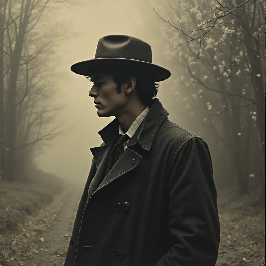 Moody Urban Landscape in Dark Noir Style