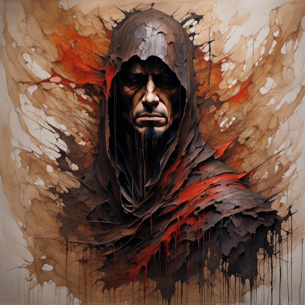 Angry Man Crying: An Oil Painting Portrait