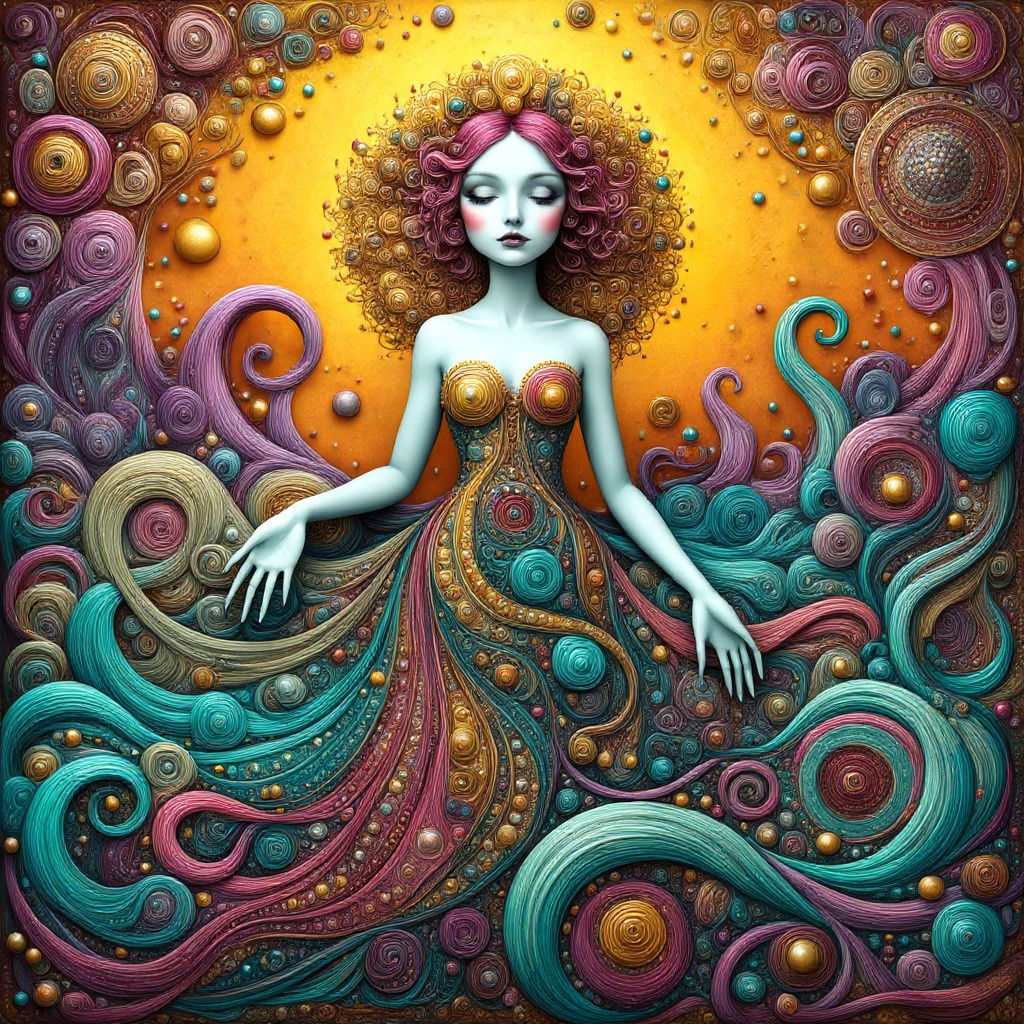 Golden Figure in Abstract Fractal World