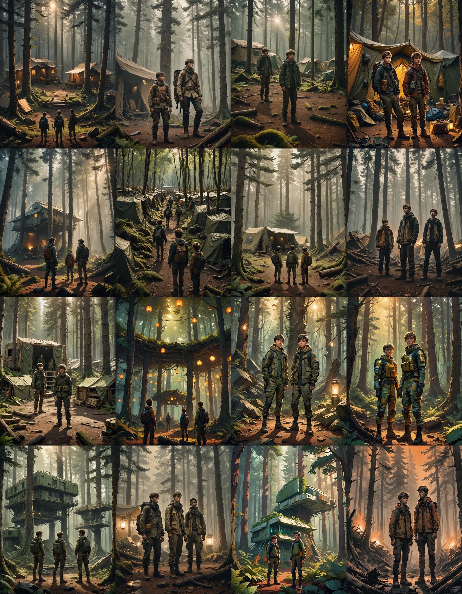 Boys at Forest Rebel Base Camp