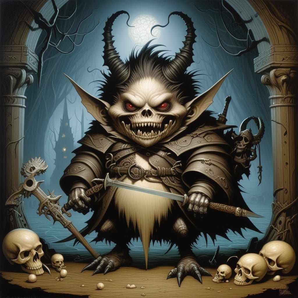 Dark Fantasy Landscape in a Grim Style