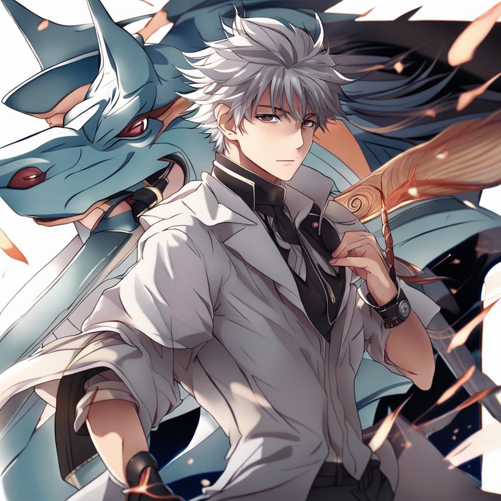 Handsome Boy in Anime Style