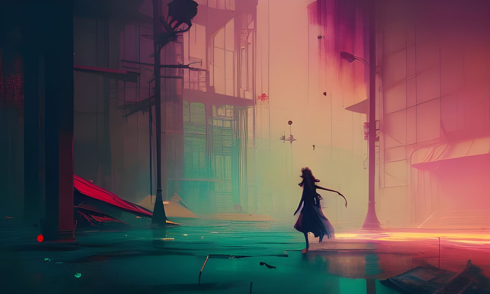 Vibrant Musical Theater Witch in Hyperdetailed Painting