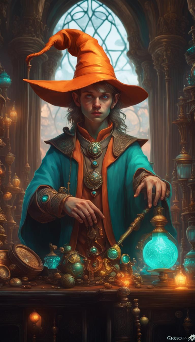 Enchanted Elf Wizard Concept Art in Digital Painting Style