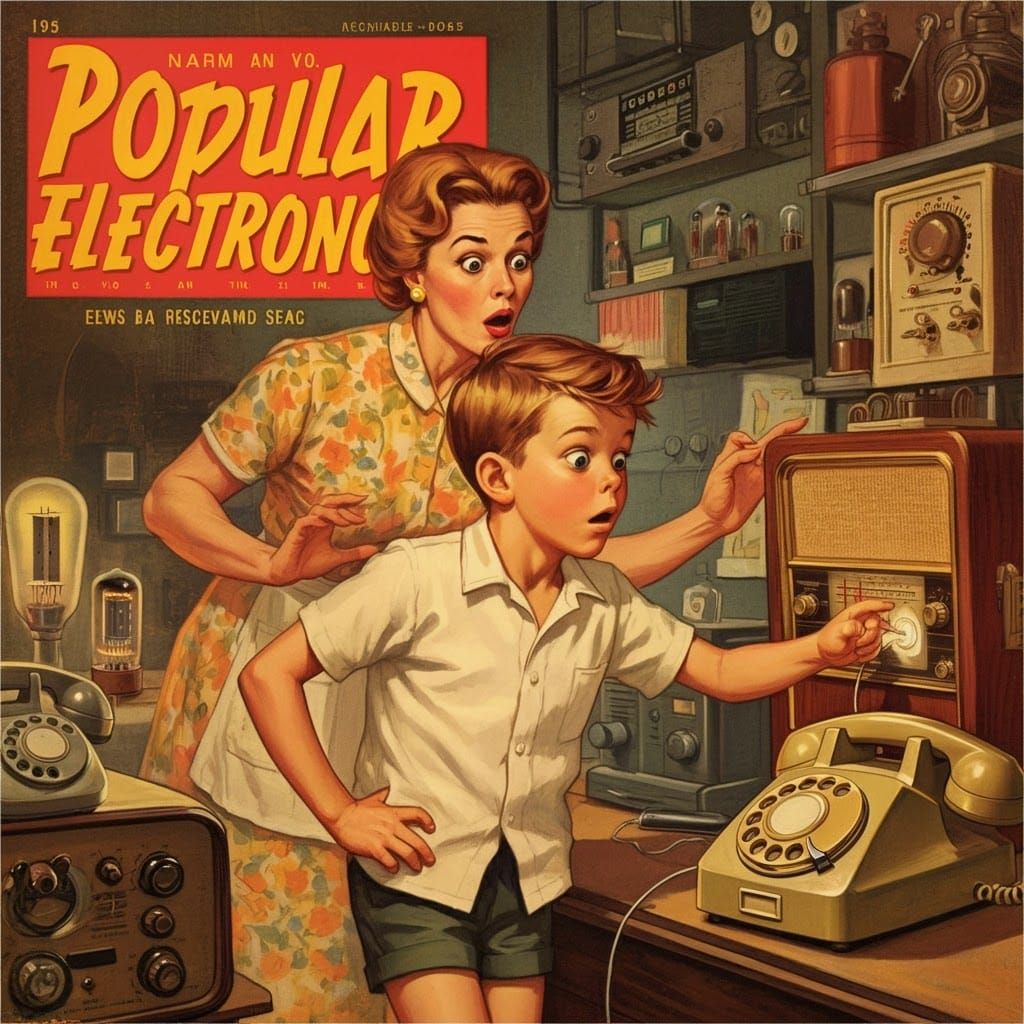 1960s Magazine Cover: Boy and Electrical Socket