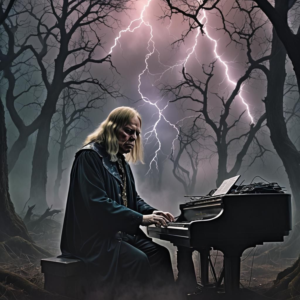 Wizard Rick Wakeman Synthesizer Dark Surrealism