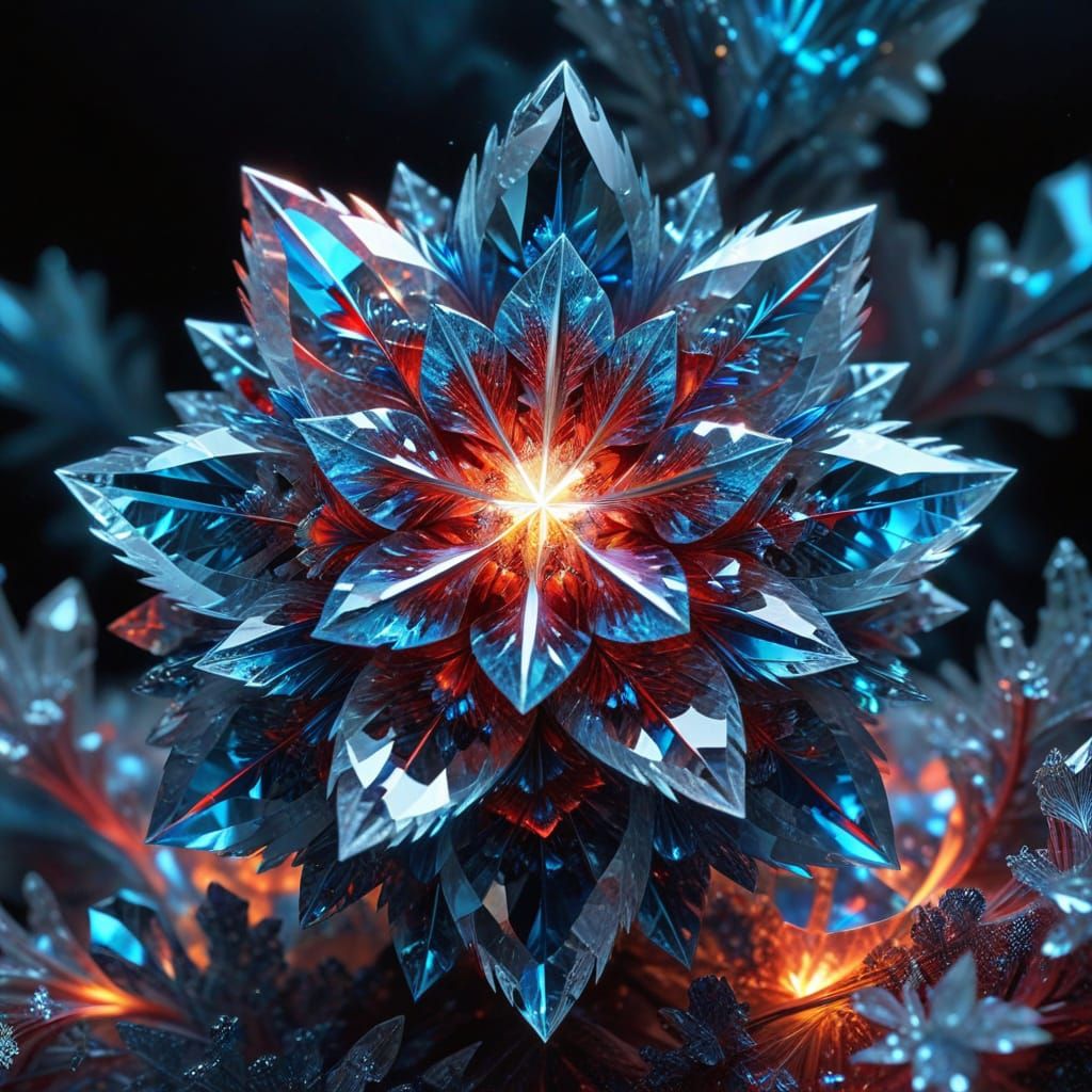 Crystalized Light in Fractal Harmony