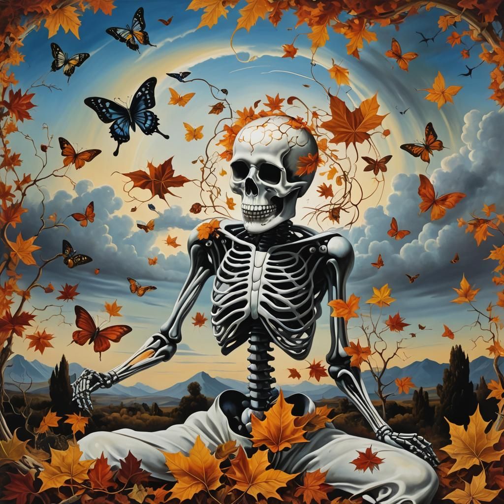 Surreal Landscape with Elastic Flora and Vortex, in Surreali...