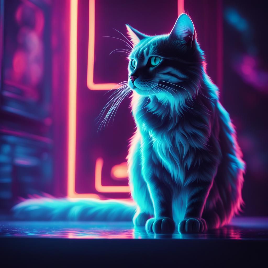 Bioluminescent Cat in Holographic Dark Room