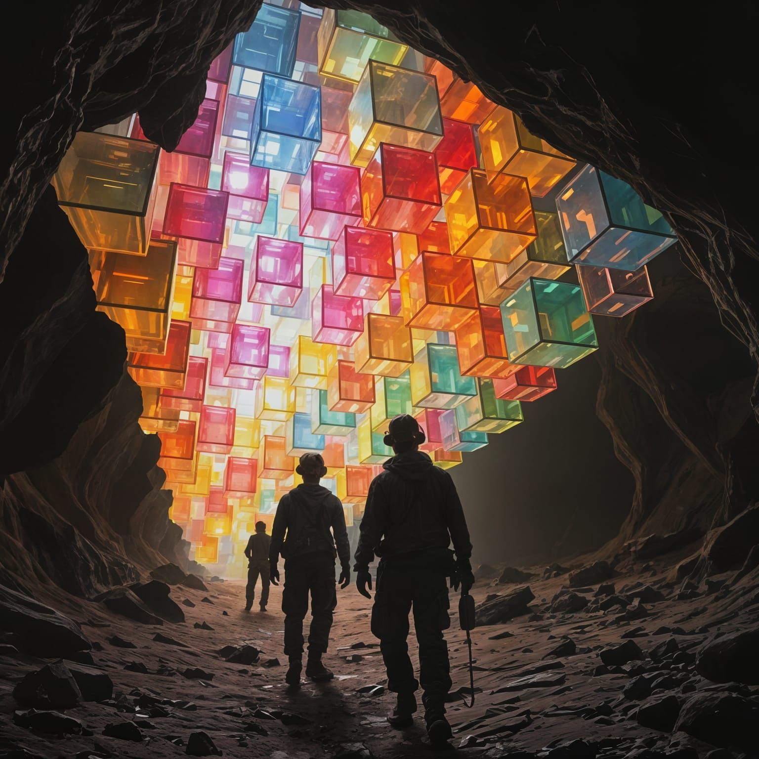 Speleologists Approach Escher-Inspired Infinity Tesseract