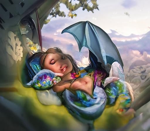 Whimsical Fairy Dreamscape: Oil Painting in Cosmic Style