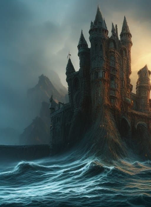 Tentacles Attack Gothic Castle: Dark Sea Fantasy