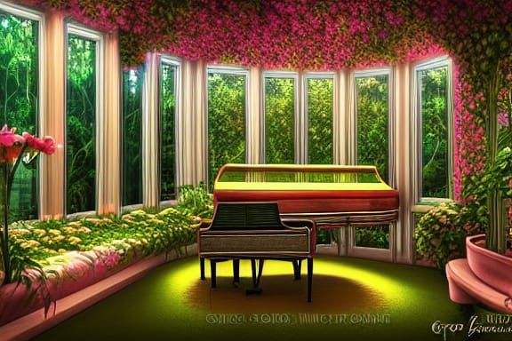 Art Deco Greenhouse Bedroom in Oak Tree