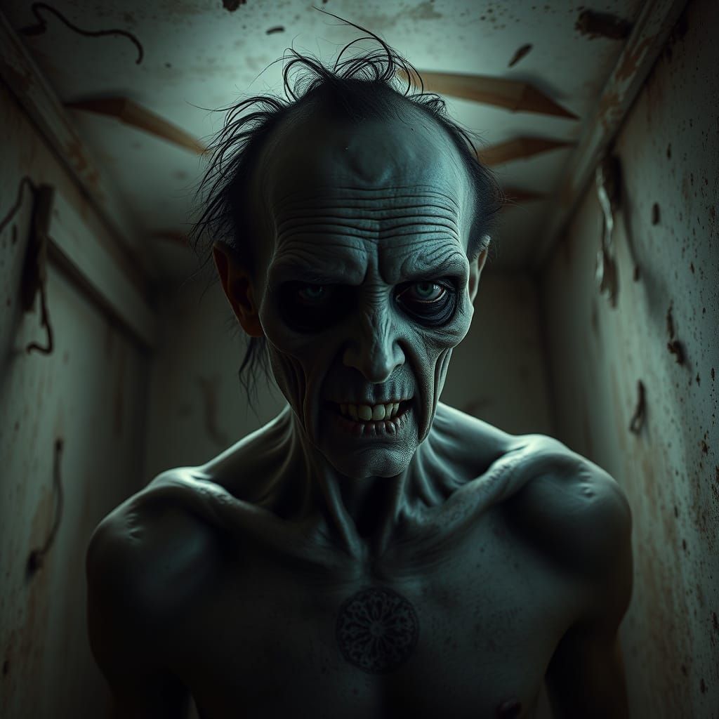 Grotesque Transformation in a Haunted Chamber