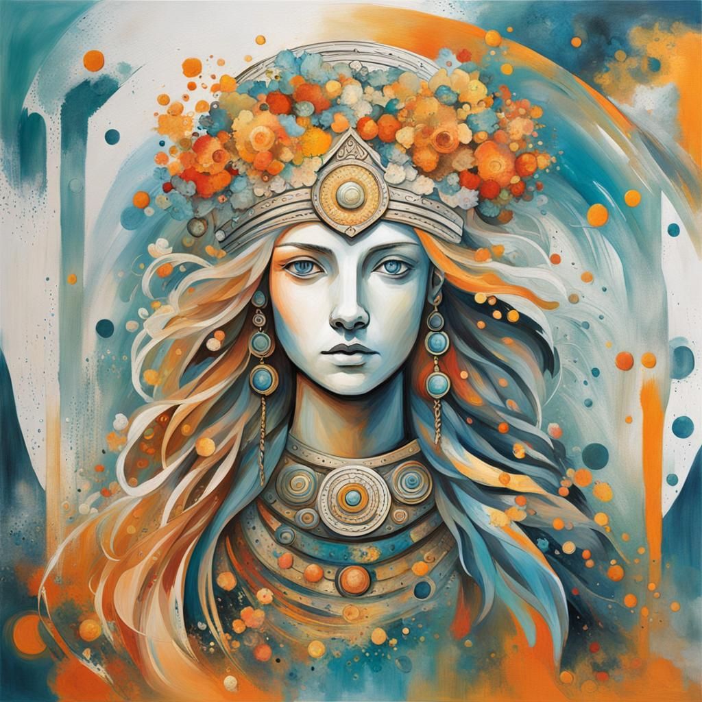 Abstract Art Image of Nordic Goddess Freya